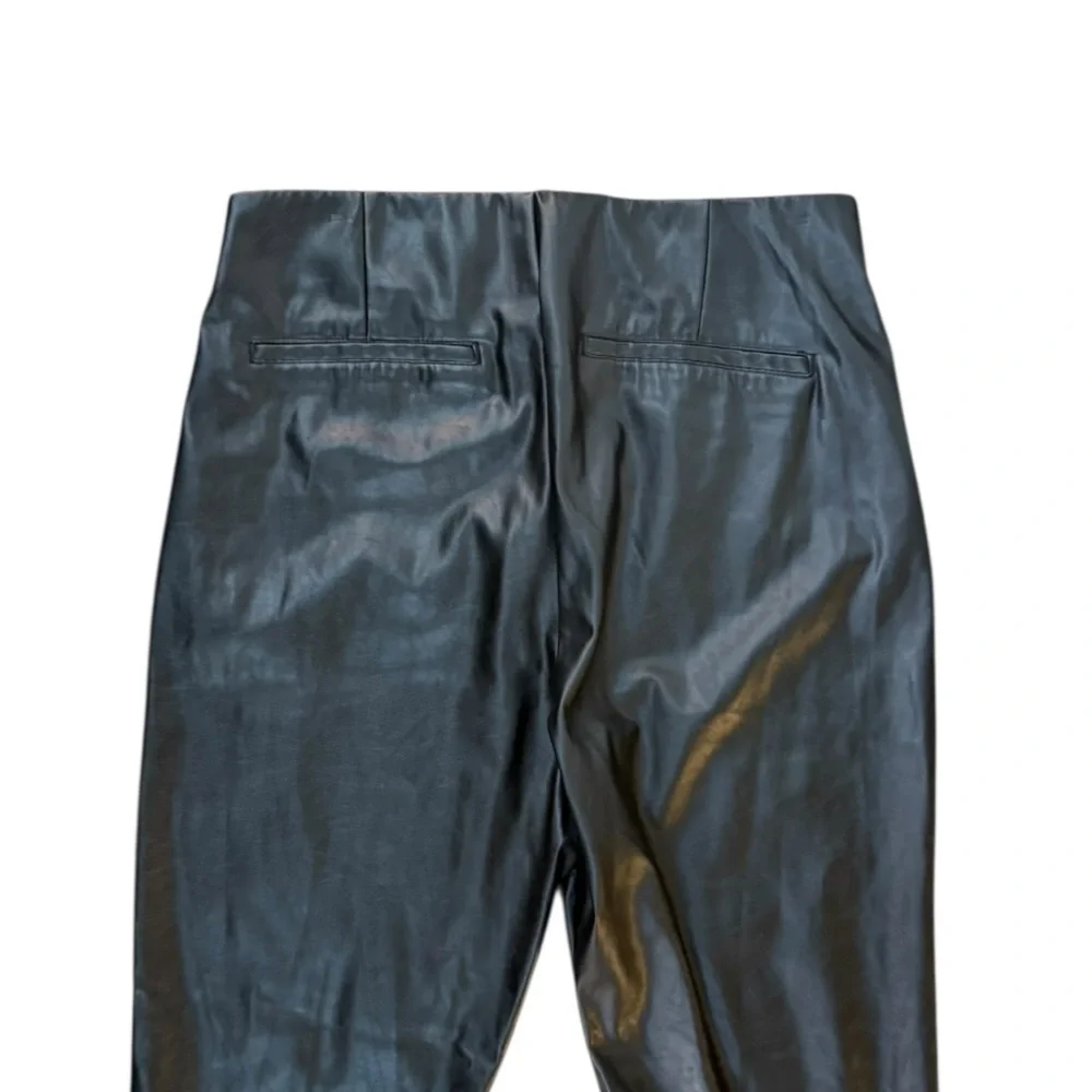 Old Navy Faux Leather High Rise Pants Size 14 Skinny Tapered Side Zip